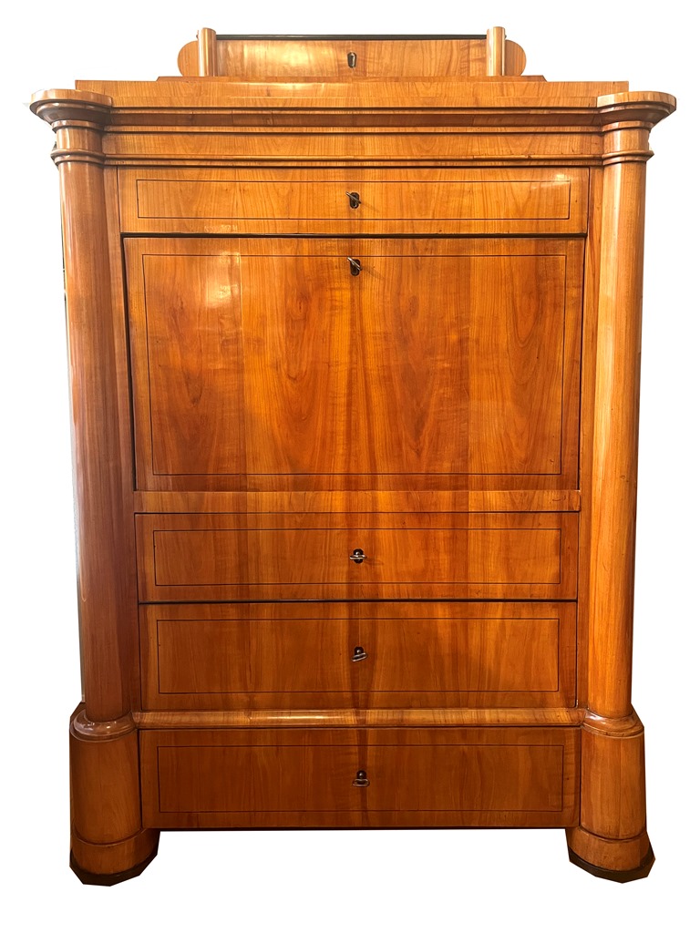 Biedermeier Sekretär mit Aufsatz
