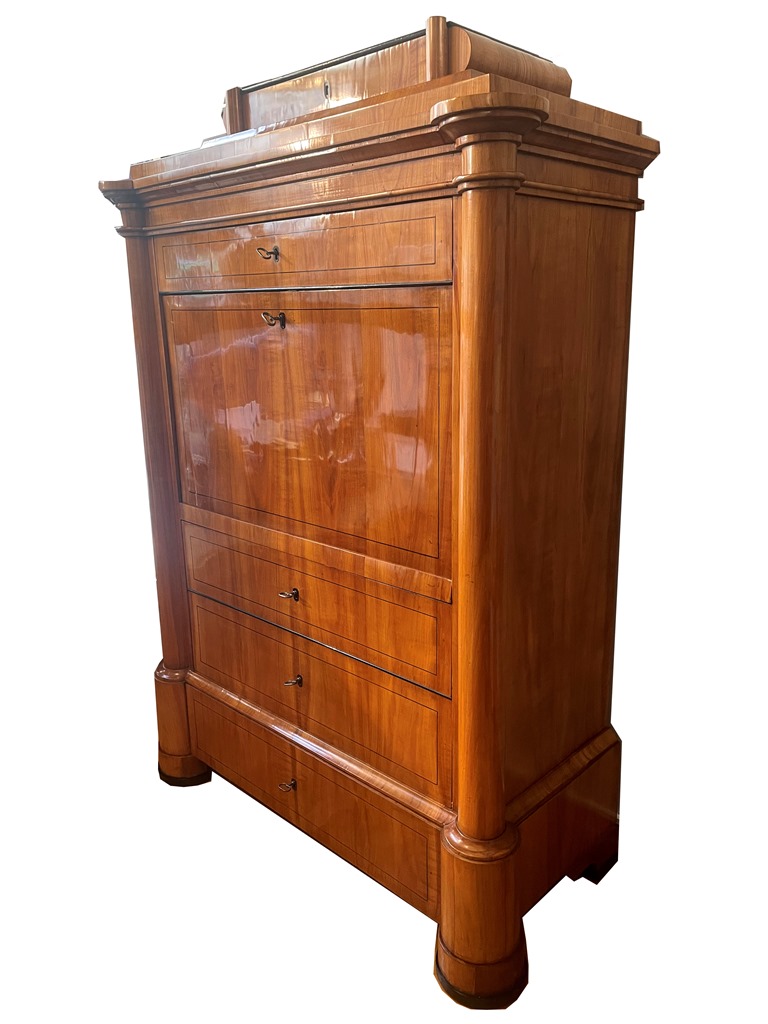 Kirwschbaum Biedermeier Sekretär mit Aufsatz