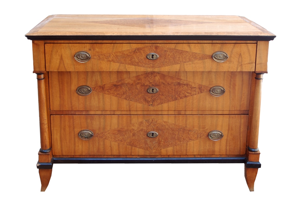 Biedermeier Kommode mit originalen Schlössern