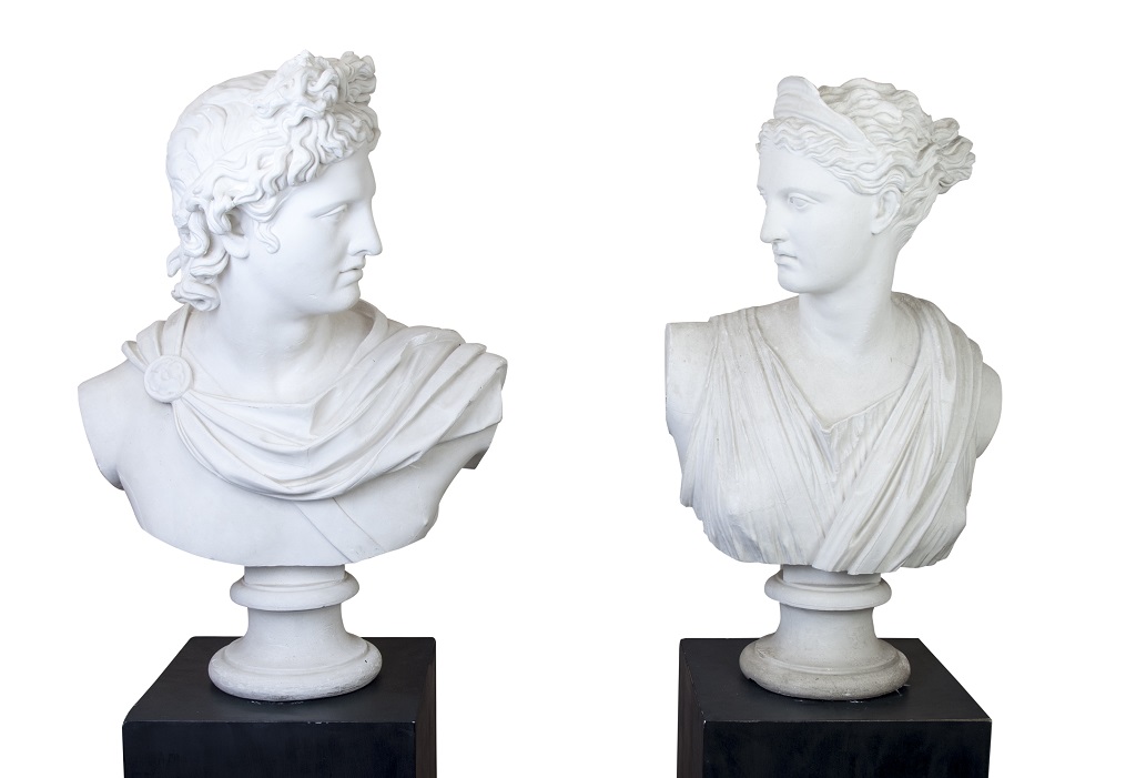 Apollo und Artemis Büsten