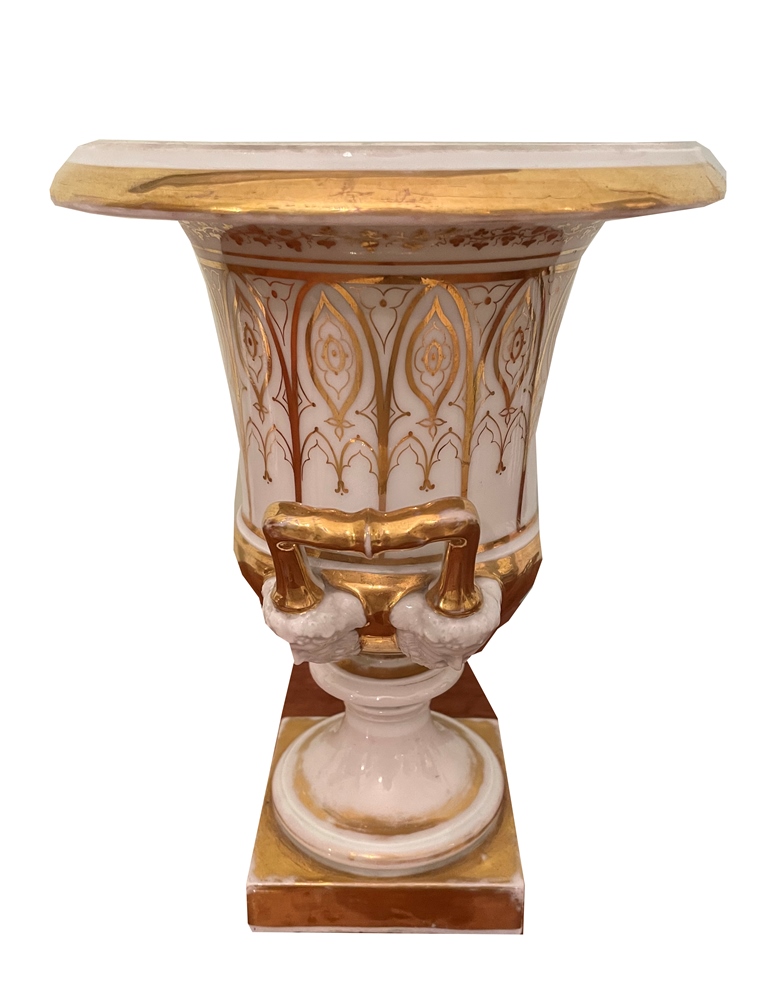 Biedermeier Vase Porzellan bemalt