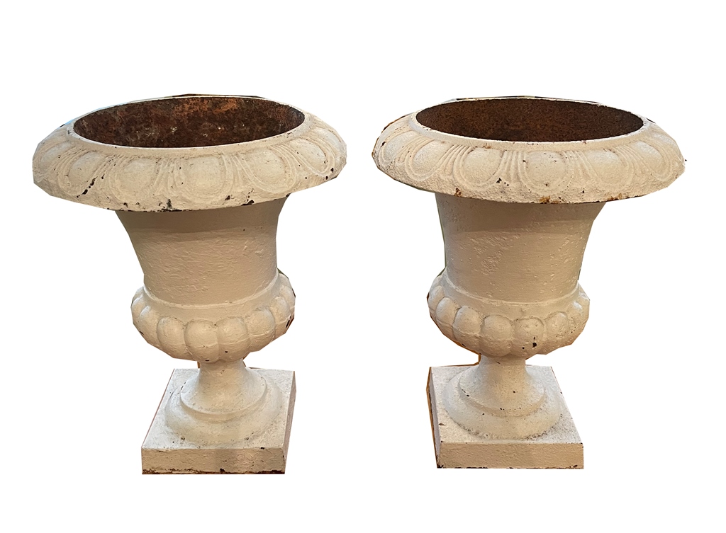 Biedermeier Kratervasen Eisenguss